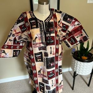 African traditional men’s short sleeve shirt